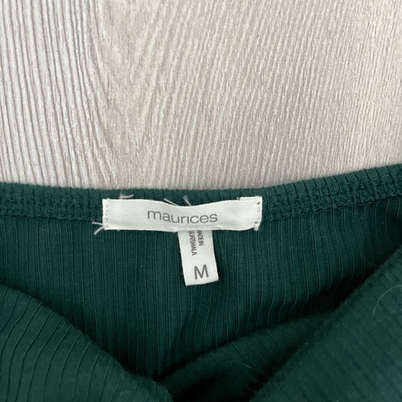 NWOT Maurice’s rich teal twist front peplum tank top size medium - Picture 3 of 4